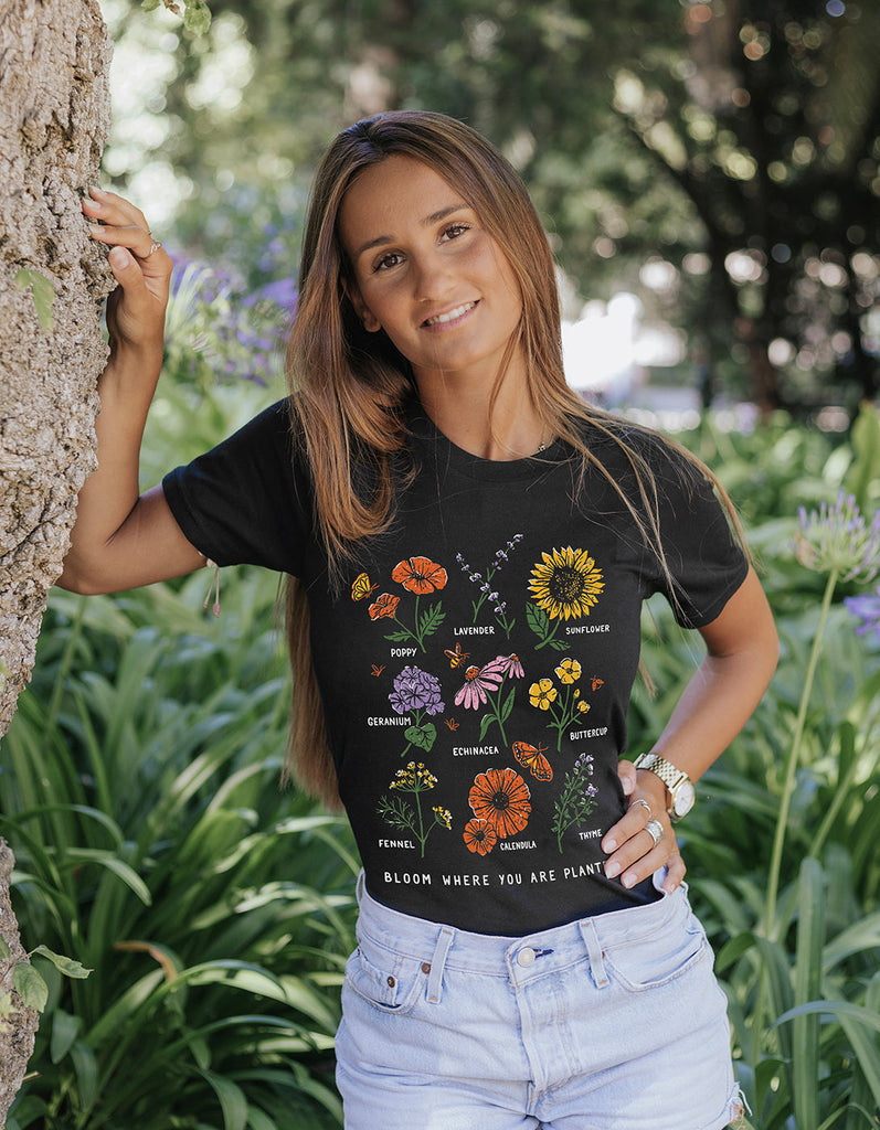 Bloom Where You Are Planted Basic Tee