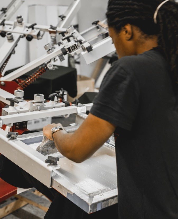 Shirt press worker